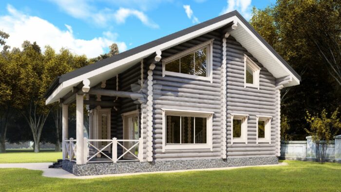 Проект дома Одинцово оцилиндрованное бревно