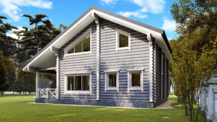 Проект дома Одинцово оцилиндрованное бревно