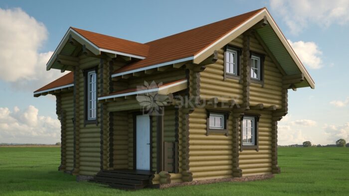 Проект дома Подмосковье оцилиндрованное