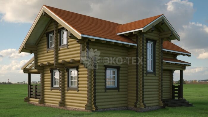 Проект дома Подмосковье оцилиндрованное