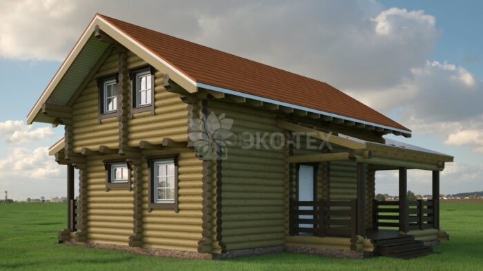 Проект дома Подмосковье оцилиндрованное