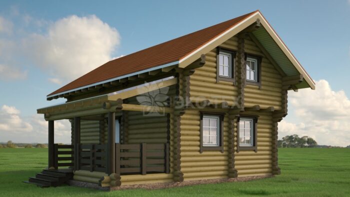 Проект дома Подмосковье оцилиндрованное