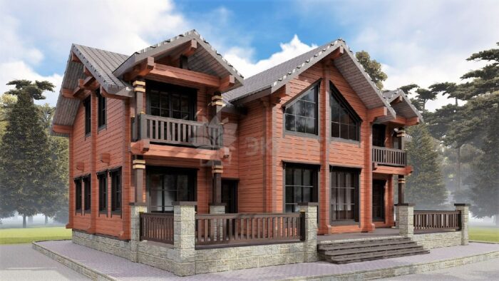 Проект дома Прага клееный брус