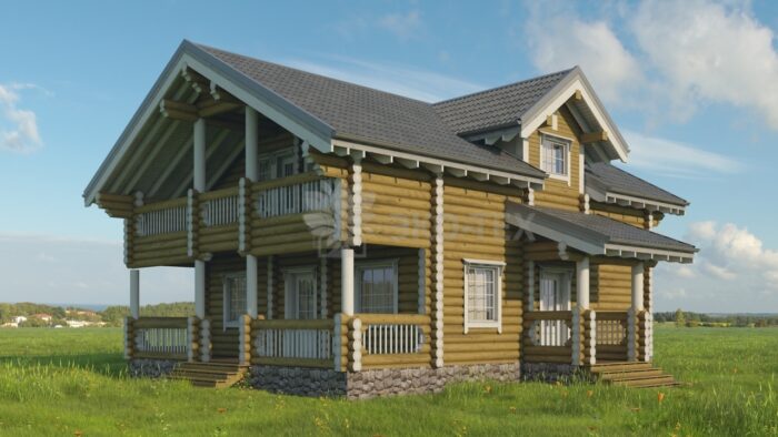 Проект дома ПСК-1 Стандарт оцилиндрованное бревно