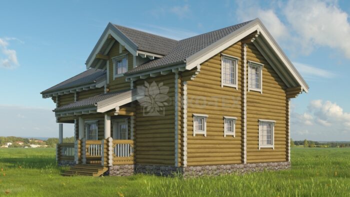 Проект дома ПСК-1 Стандарт оцилиндрованное бревно