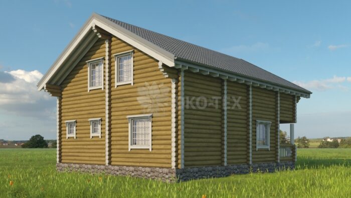 Проект дома ПСК-1 Стандарт оцилиндрованное бревно