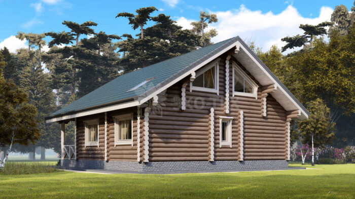 Проект дома Пушкино оцилиндрованное бревно