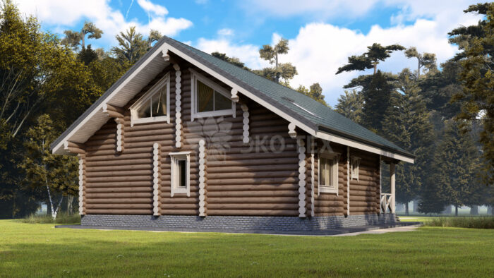 Проект дома Пушкино оцилиндрованное бревно