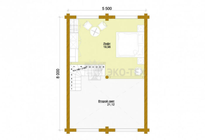 Проект дома Пушкино оцилиндрованное бревно планировка