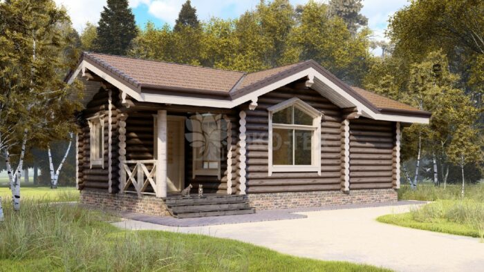 Проект дома Румянцево оцилиндрованное бревно