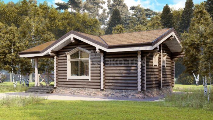 Проект дома Румянцево оцилиндрованное бревно