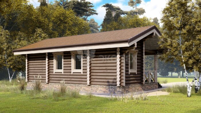 Проект дома Румянцево оцилиндрованное бревно