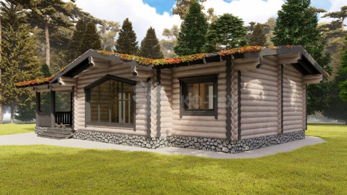 Проект бани Серпухов оцилиндрованное бревно