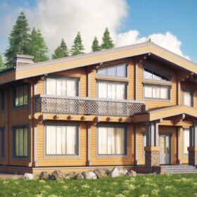 Проект дома Шале клееный брус