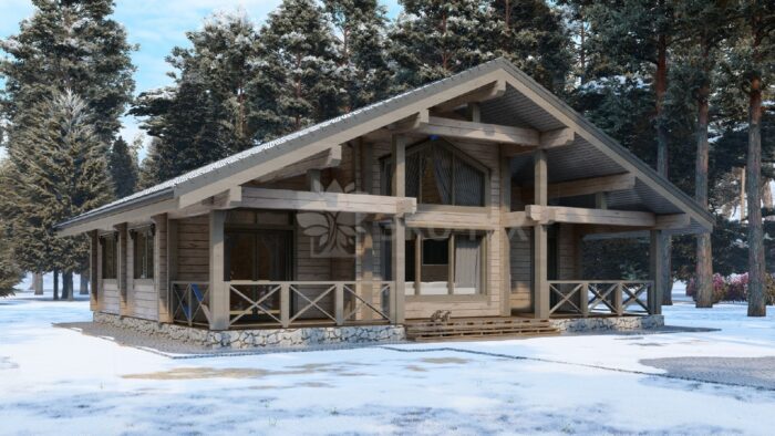 Дом из клееного бруса Скандинавия