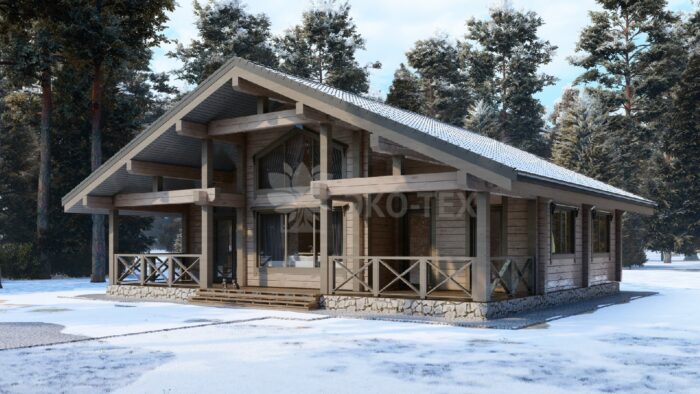 Дом из клееного бруса Скандинавия