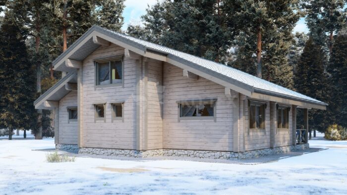 Дом из клееного бруса Скандинавия