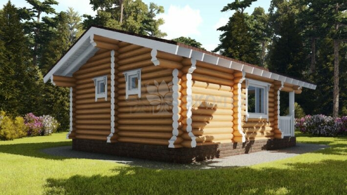 Проект дома Сказка оцилиндрованное бревно