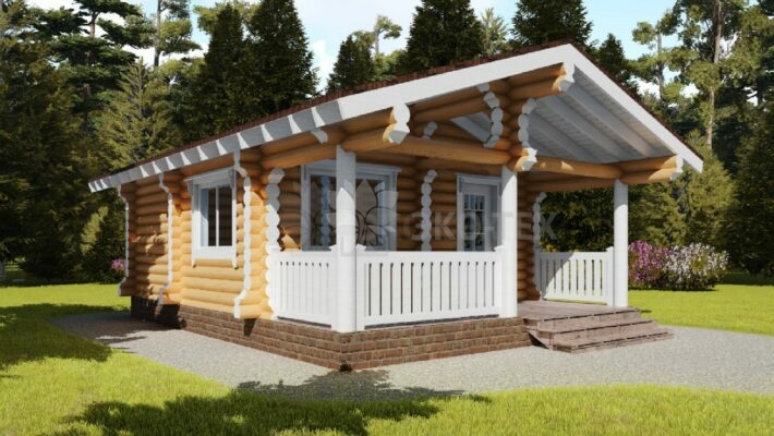 Проект дома Сказка оцилиндрованное бревно