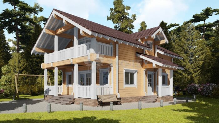 Проект дома Сколково клееный брус