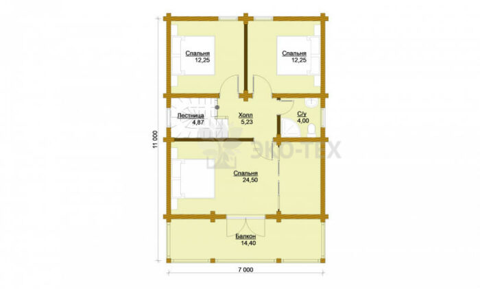 Проект дома Сколково клееный брус