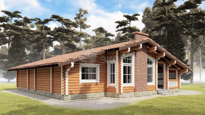 Проект дома Сокол оцилиндрованное бревно