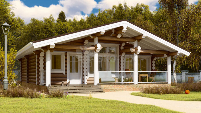 Проект дома Солнечногорск оцилиндрованное бревно