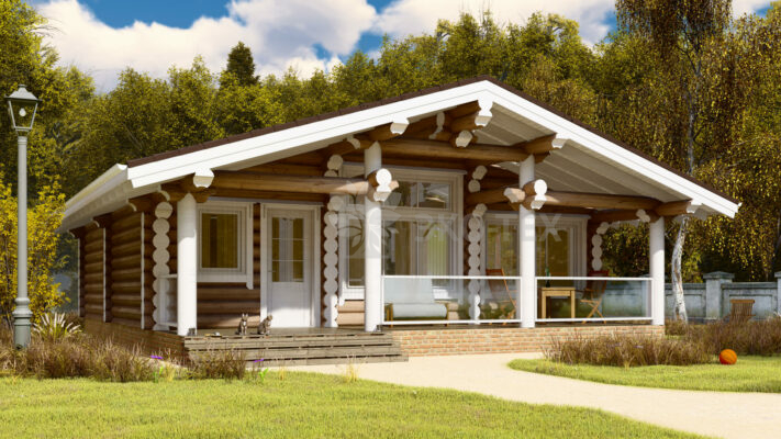 Проект дома Солнечногорск оцилиндрованное бревно