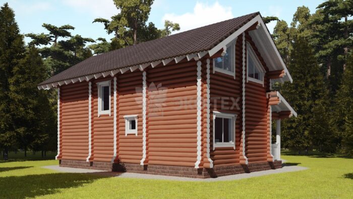 Проект дома Солнцево оцилиндрованное бревно