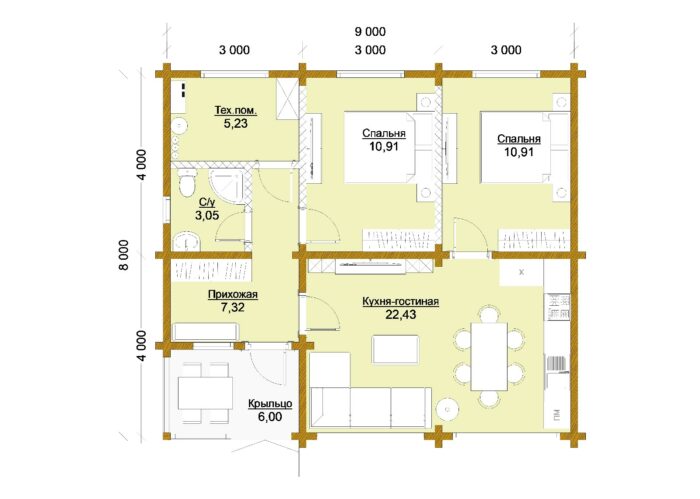 Дом Суздаль клееный брус