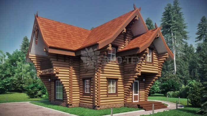 Проект дома Терем оцилиндрованное