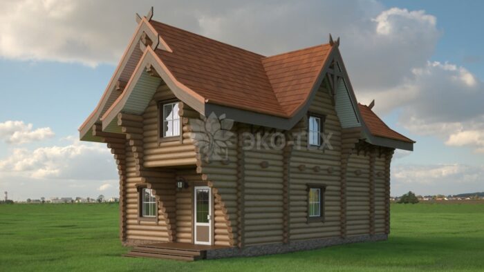 Проект дома Терем оцилиндрованное