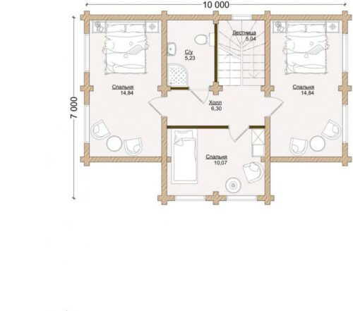 Проект дома Томилино клееный брус