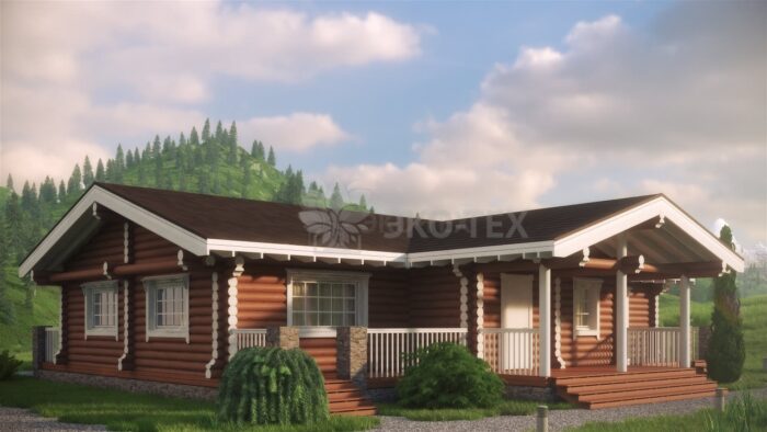 Проект дома Удачный оцилиндрованное