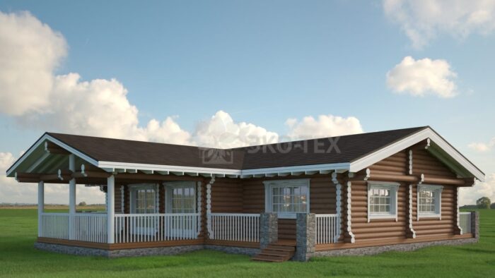 Проект дома Удачный оцилиндрованное