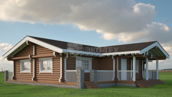 Проект дома Удачный оцилиндрованное