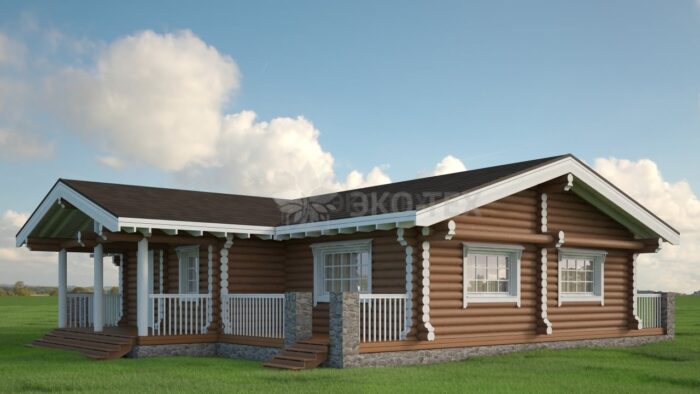 Проект дома Удачный оцилиндрованное