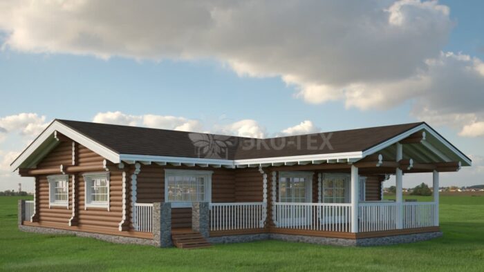 Проект дома Удачный оцилиндрованное