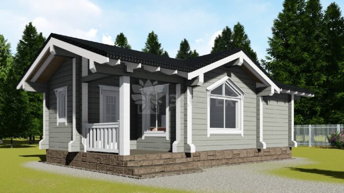 Проект бани Уютная клееный брус