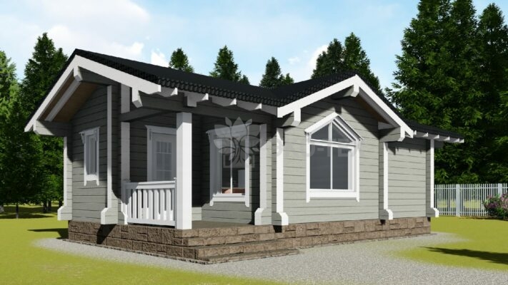 Проект бани Уютная клееный брус