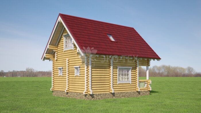 Проект бани Валенсия оцилиндрованное бревно