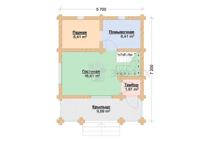 Проект бани Валенсия оцилиндрованное бревно