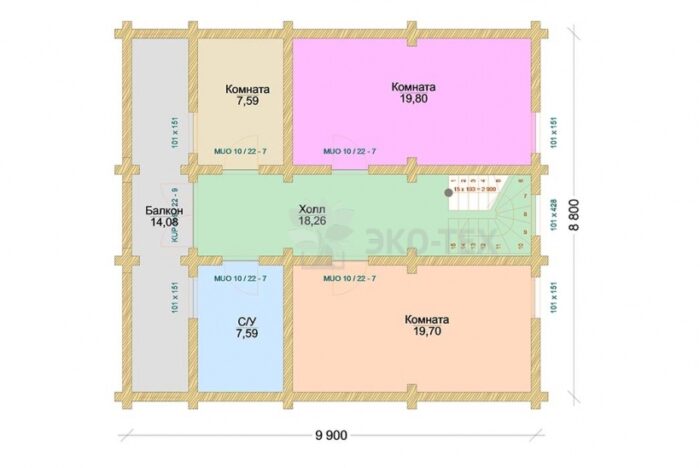 Проект дома Виктория оцилиндрованное
