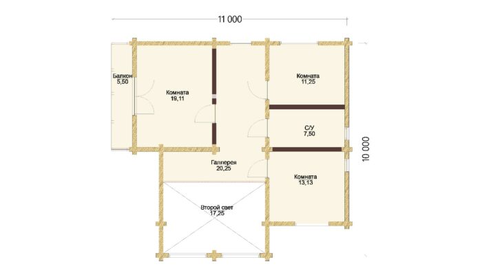 Дом из клееного бруса Вольтер