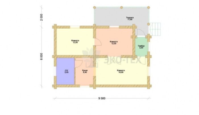 Проект дома Золотые пески оцилиндрованное бревно
