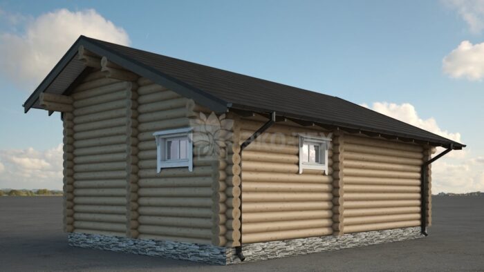 Проект дома Золотые пески оцилиндрованное бревно