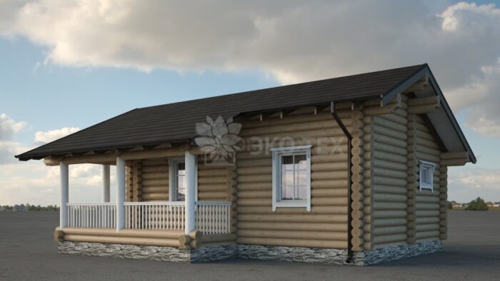 Проект дома Золотые пески оцилиндрованное бревно