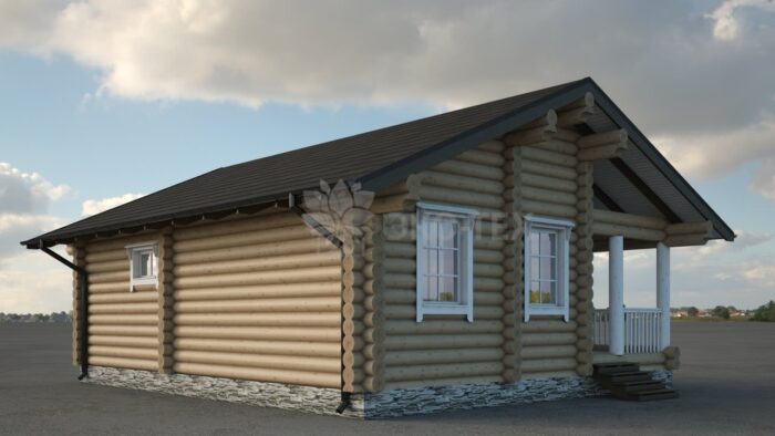 Проект дома Золотые пески оцилиндрованное бревно