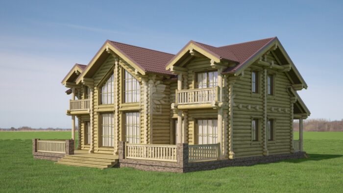 Проект дома Тамерлан оцилиндрованное