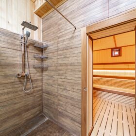 Эко-тех индивидуальный проект бани, строительство и отделка фото